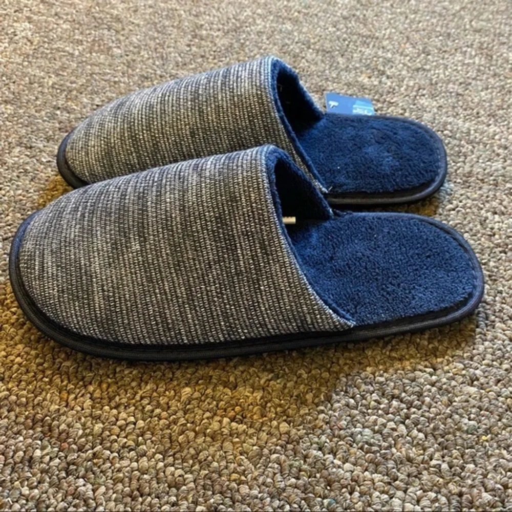 George Shoes Slippers Mens Size 7-8 New Slip On Blue Flats Loafers‎